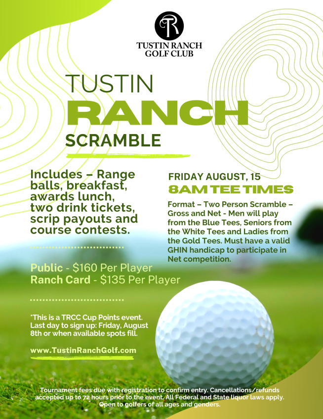2025 Tustin Ranch Scramble - Ranch Card
