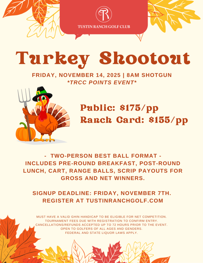 2025 Turkey Shootout - Ranch Card