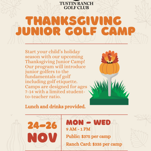 2025 Thanksgiving Junior Golf Camp - Public
