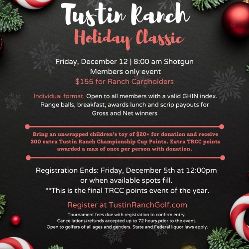 2025 Holiday Classic - Ranch Card