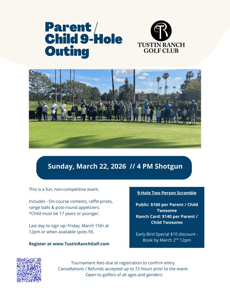 2026 Parent / Child 9-Hole Outing - Public (March) Early Bird Special