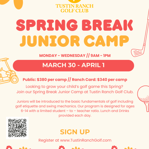 2026 Spring Break Junior Golf Camp - Public - March 30 - April 1