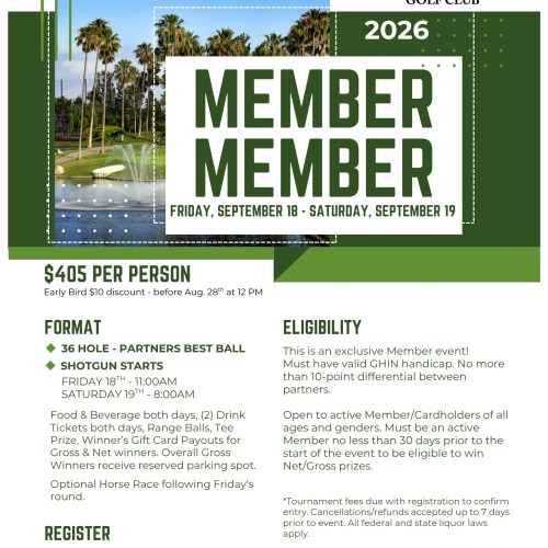 2026 Member-Member Ranch Card Only - Early Bird Special